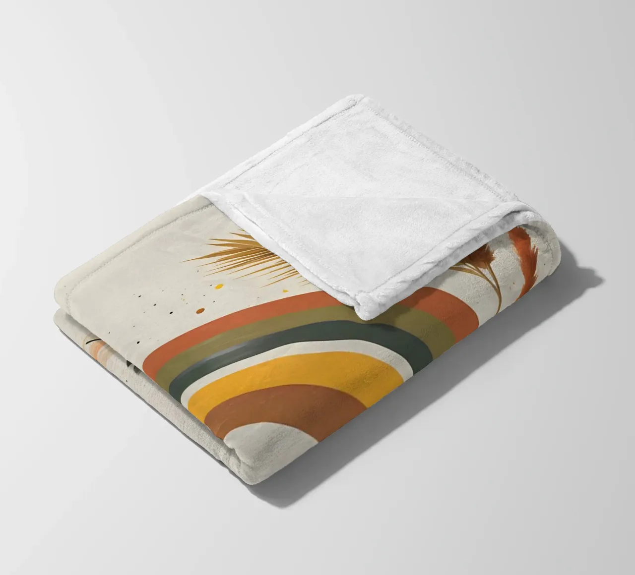Boho Arcobaleno Botanico coperta in pile da Botanical Gallery