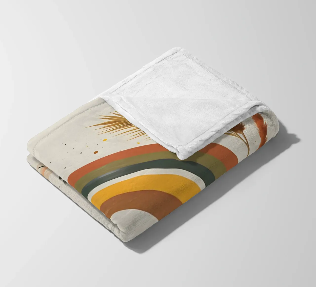 Boho Arcobaleno Botanico coperta in pile da Botanical Gallery