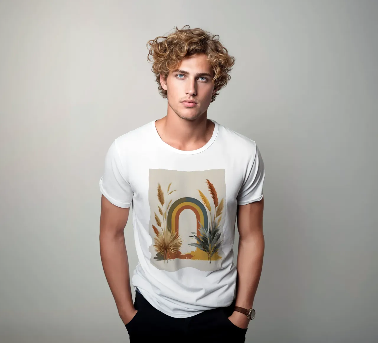 Boho Arcobaleno Botanico t-shirt da Botanical Gallery