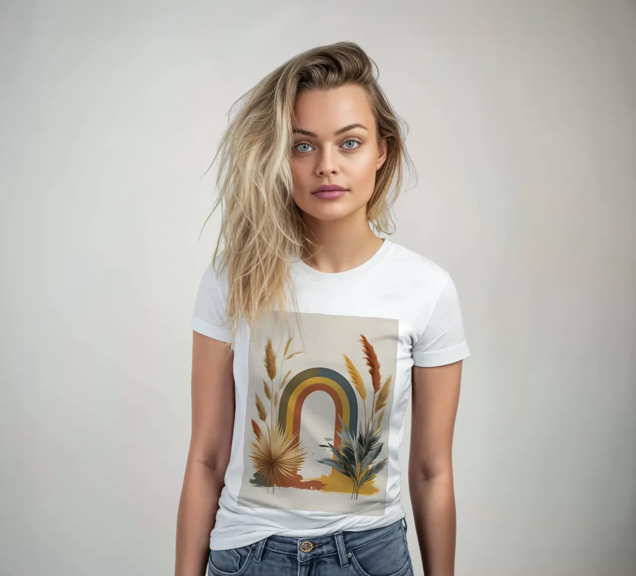 Boho Arcobaleno Botanico t-shirt da donna da Botanical Gallery