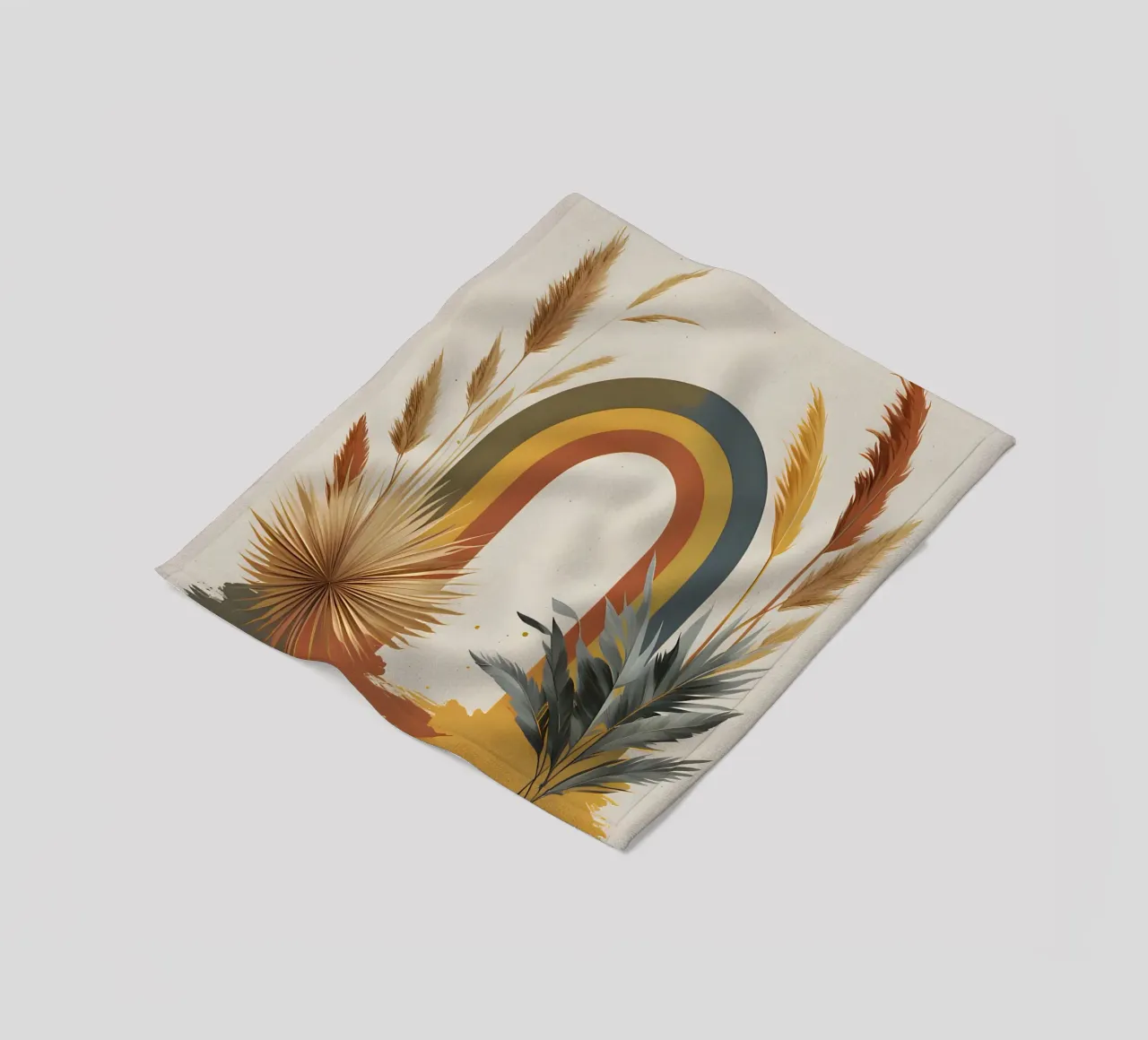 Boho Arcobaleno Botanico coperta in pile da Botanical Gallery