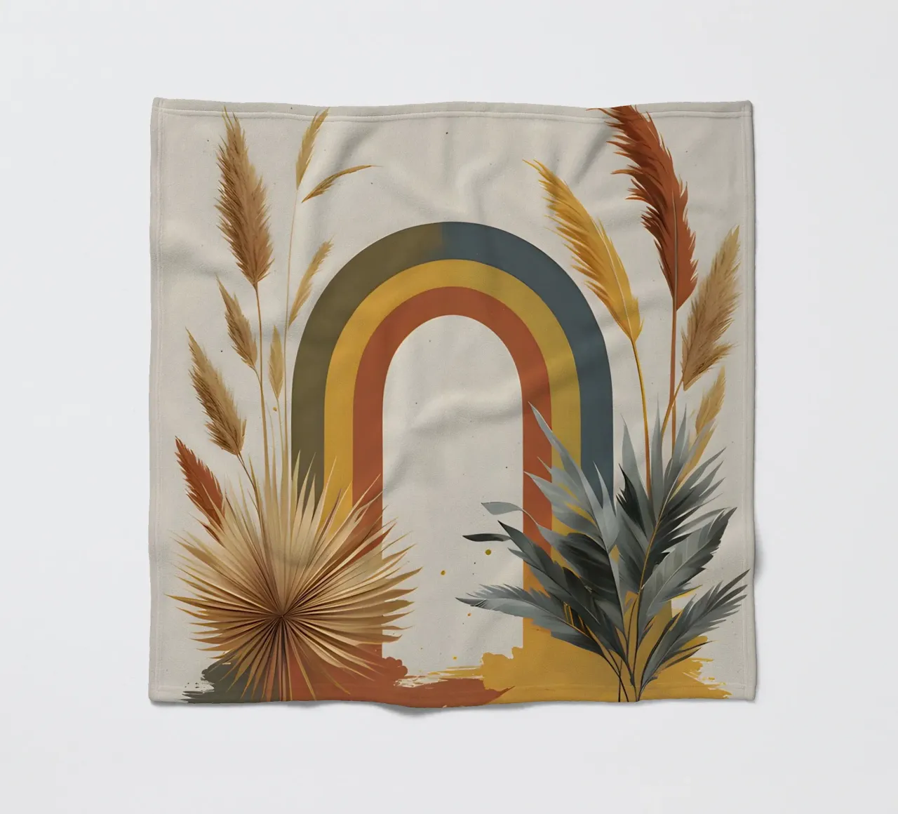 Boho Arcobaleno Botanico coperta in pile da Botanical Gallery