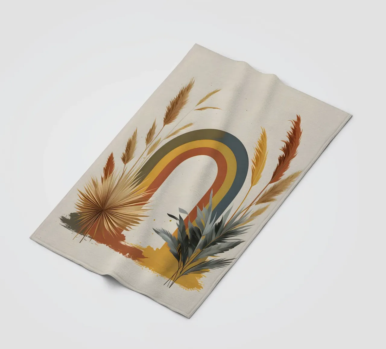 Boho Arcobaleno Botanico coperta in pile da Botanical Gallery