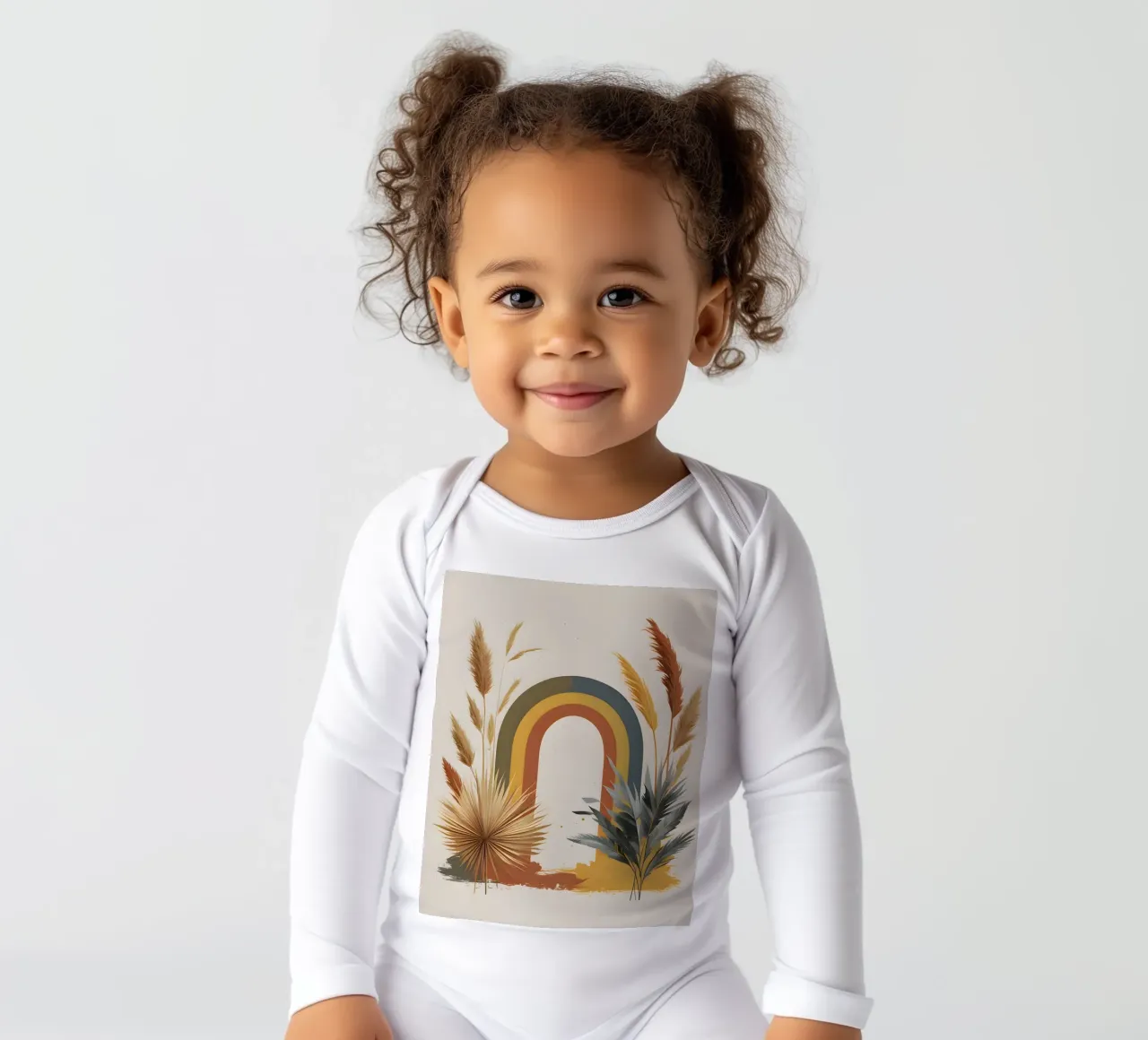 Boho Arcobaleno Botanico body neonato maniche lunghe da Botanical Gallery