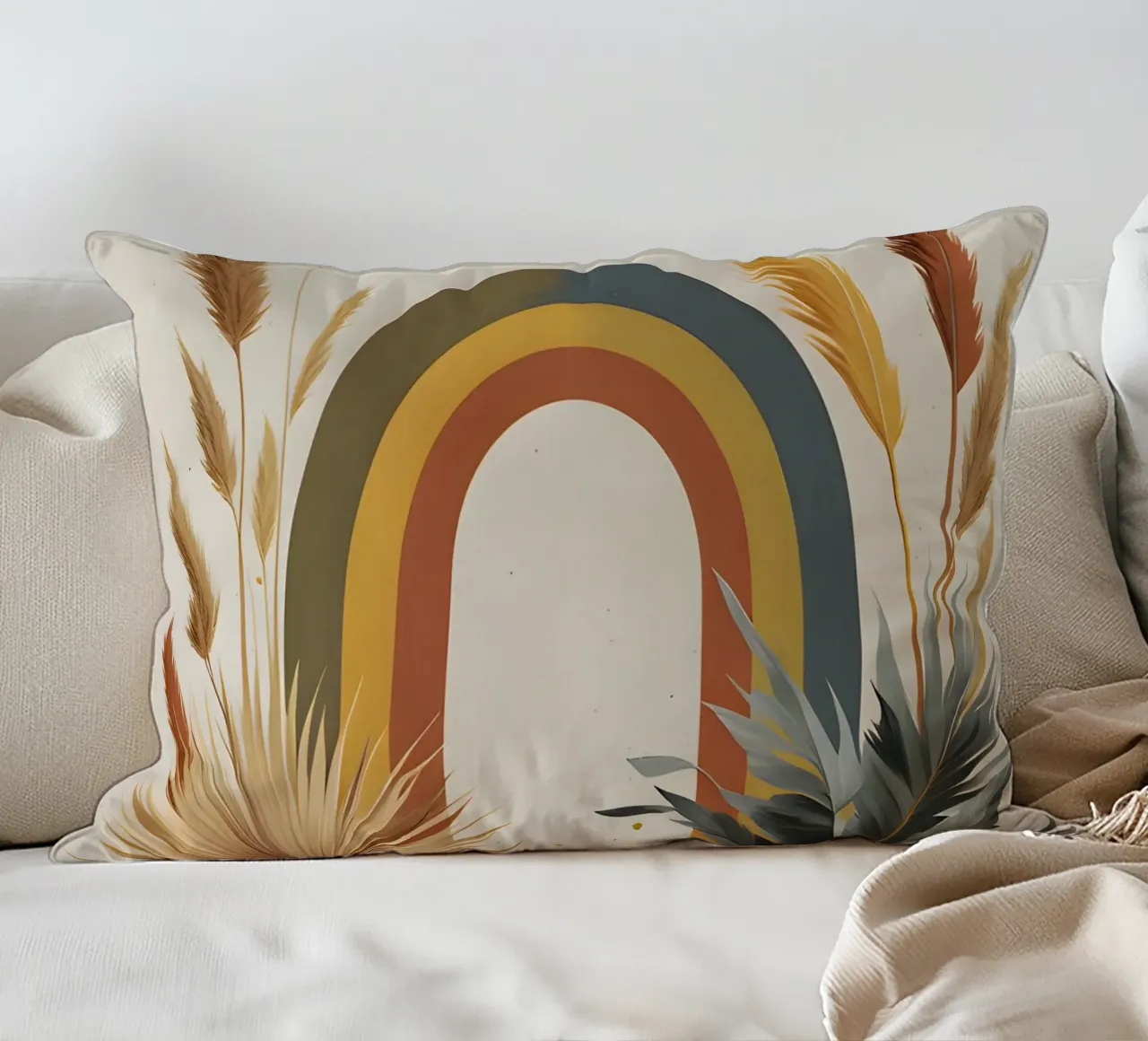 Boho Arcobaleno Botanico cuscino da Botanical Gallery