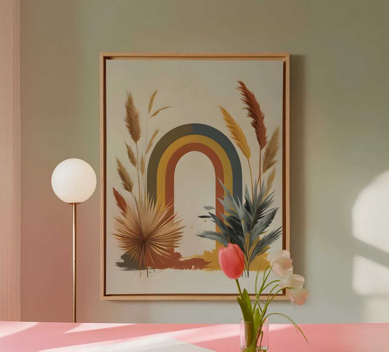 Boho Regenboog Botanisch canvas van Botanical Gallery