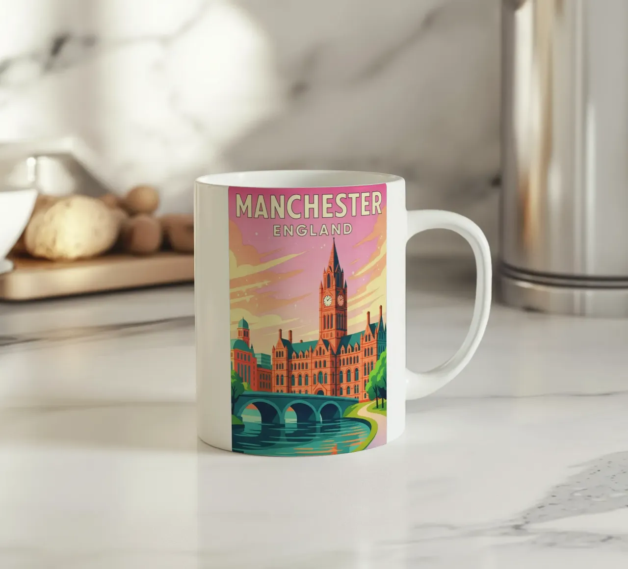 disegno di menchester inghilterra tazza in ceramica da jasmines