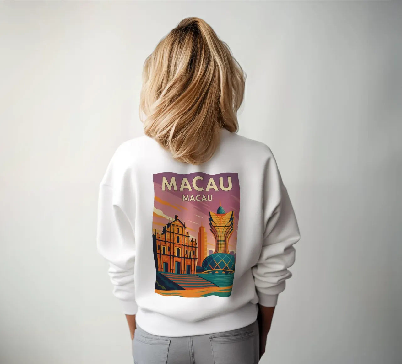 disegno di macao felpa da jasmines