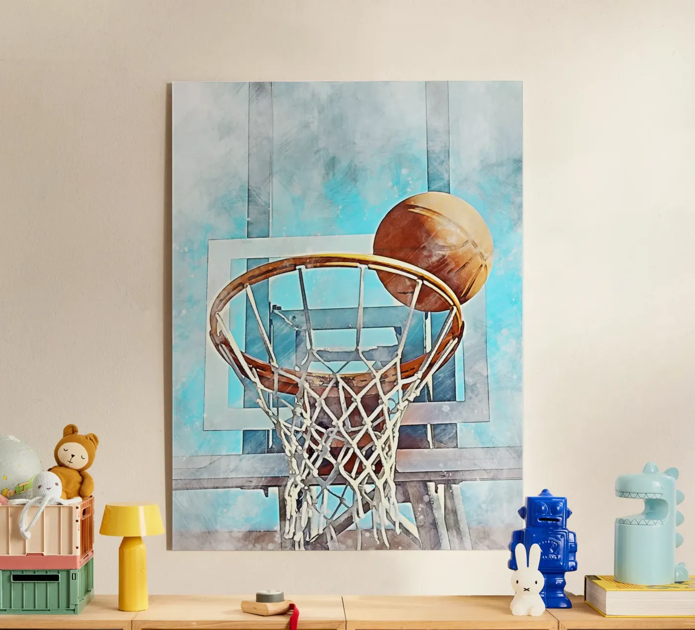 Basket-ball plexiglas de Mateo
