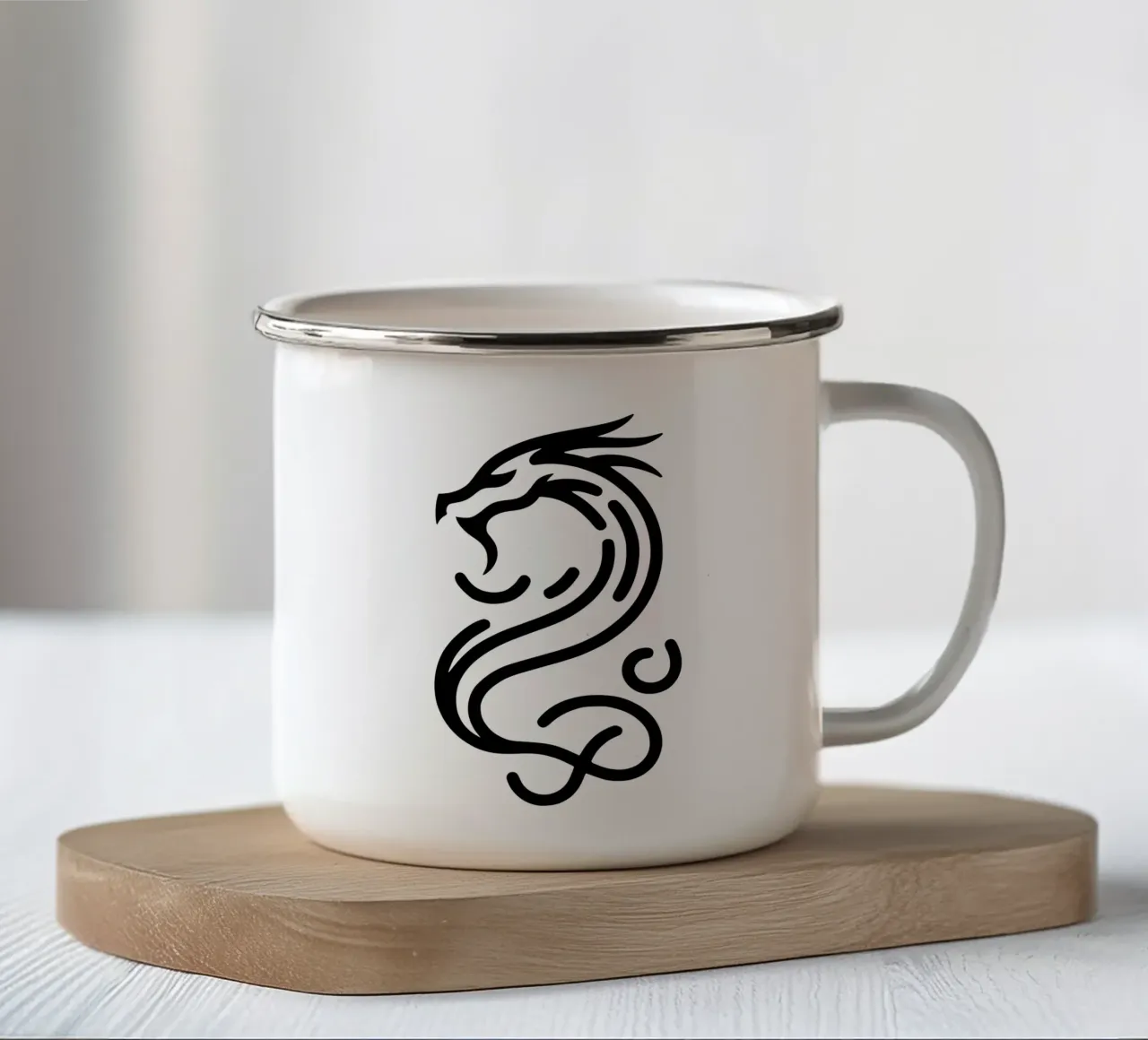 Drago cinese tazza in smalto da Bold & Simple