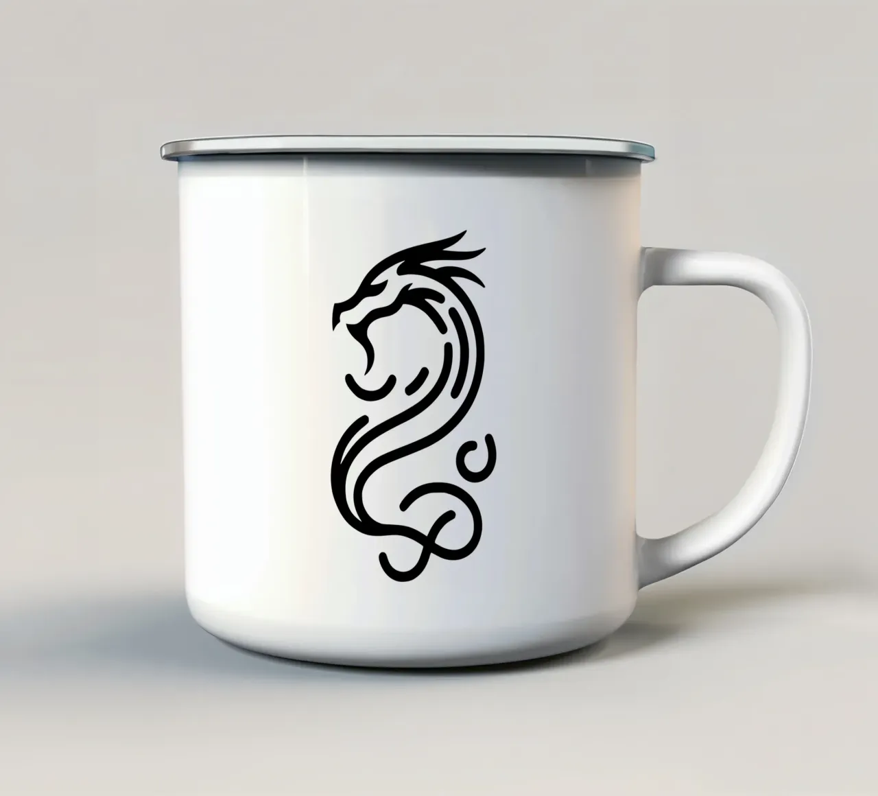 Drago cinese tazza in smalto da Bold & Simple