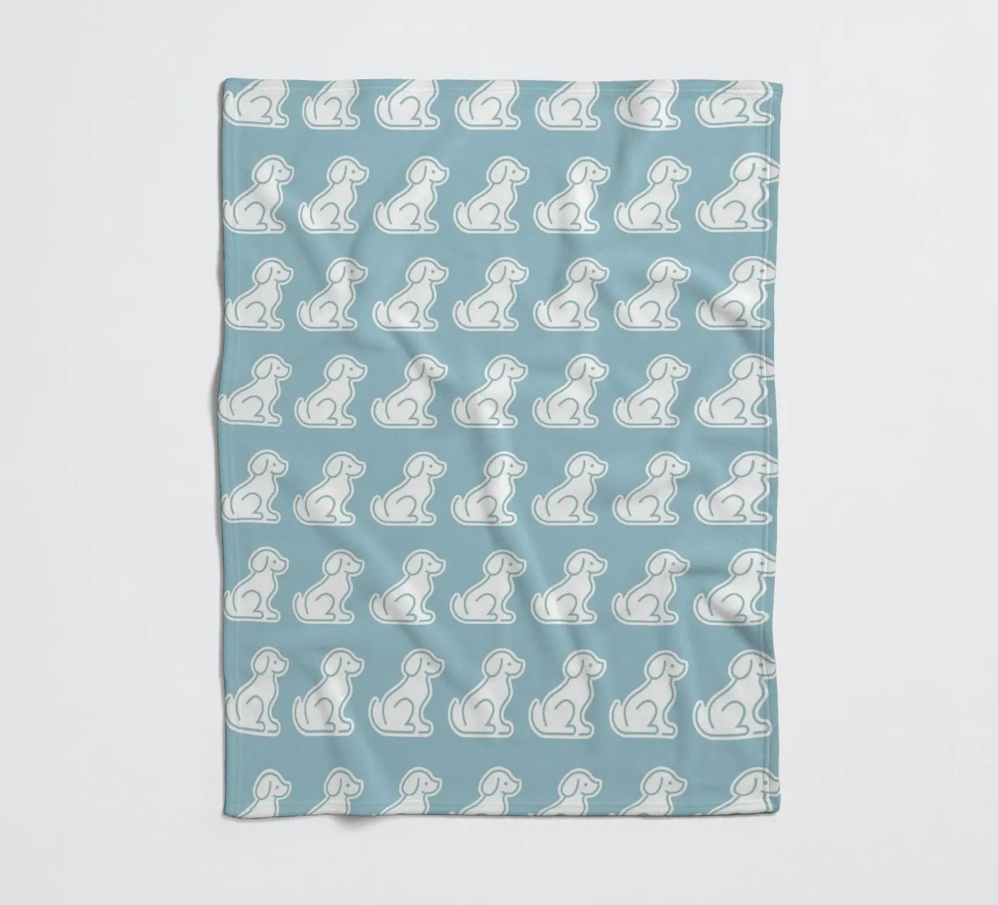 Dog Blue Pattern #2 Fleecedecke von kathrinmay