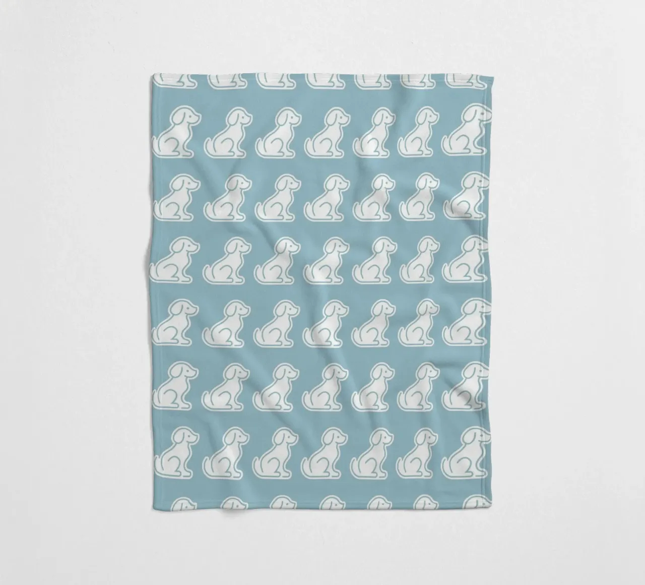Dog Blue Pattern #2 fleecedeken van kathrinmay