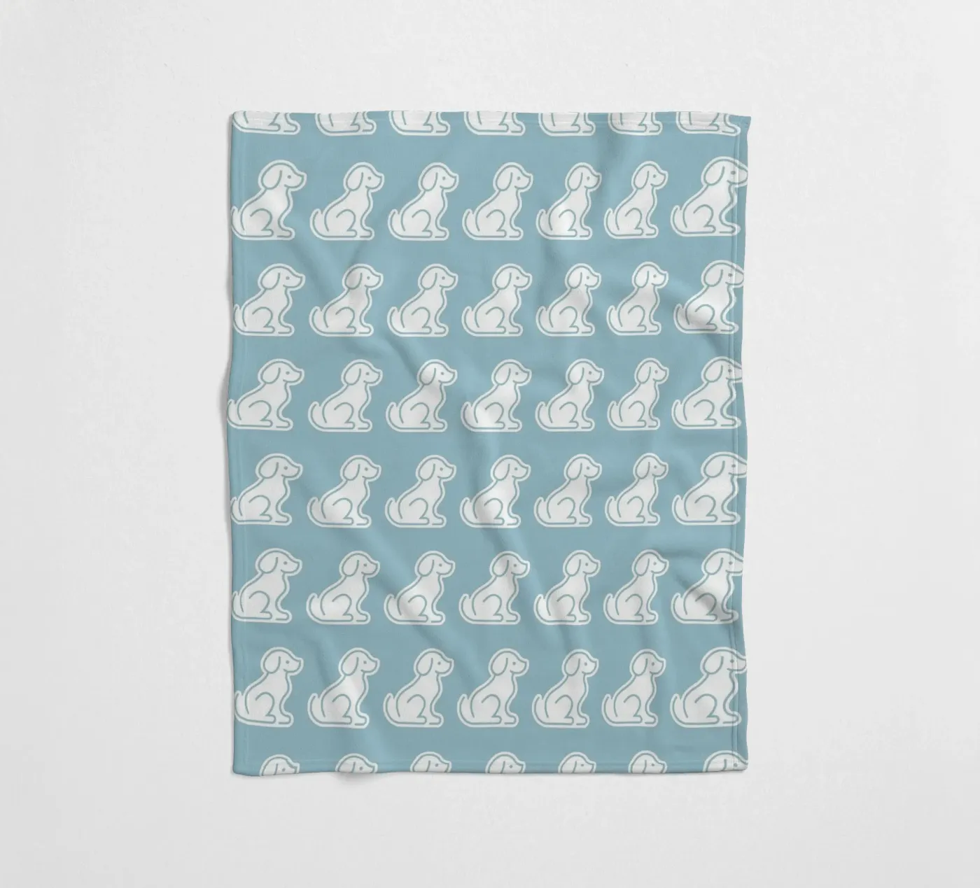 Dog Blue Pattern #2 Fleecedecke von kathrinmay