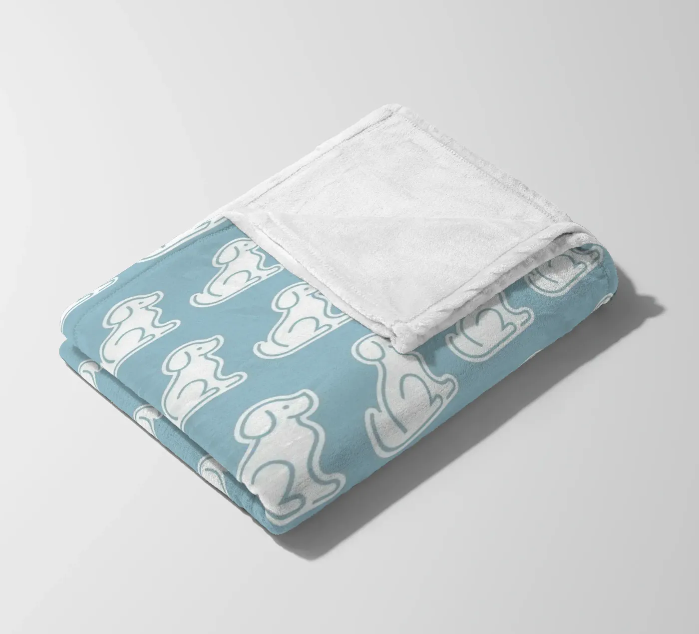 Dog Blue Pattern #2 Fleecedecke von kathrinmay