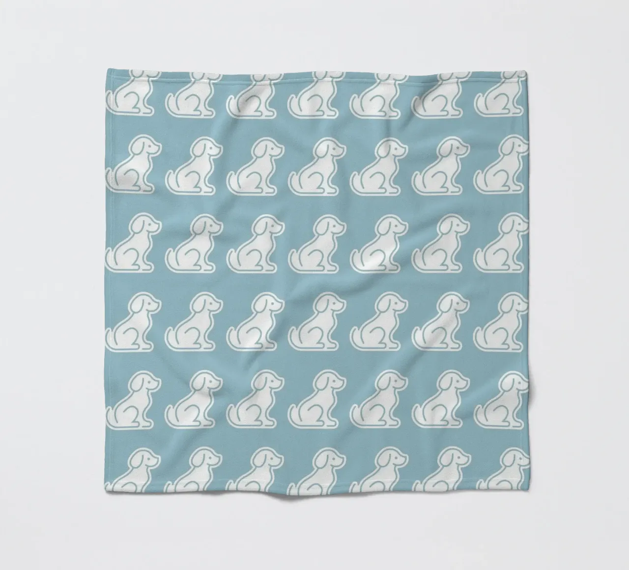 Dog Blue Pattern #2 fleecedeken van kathrinmay