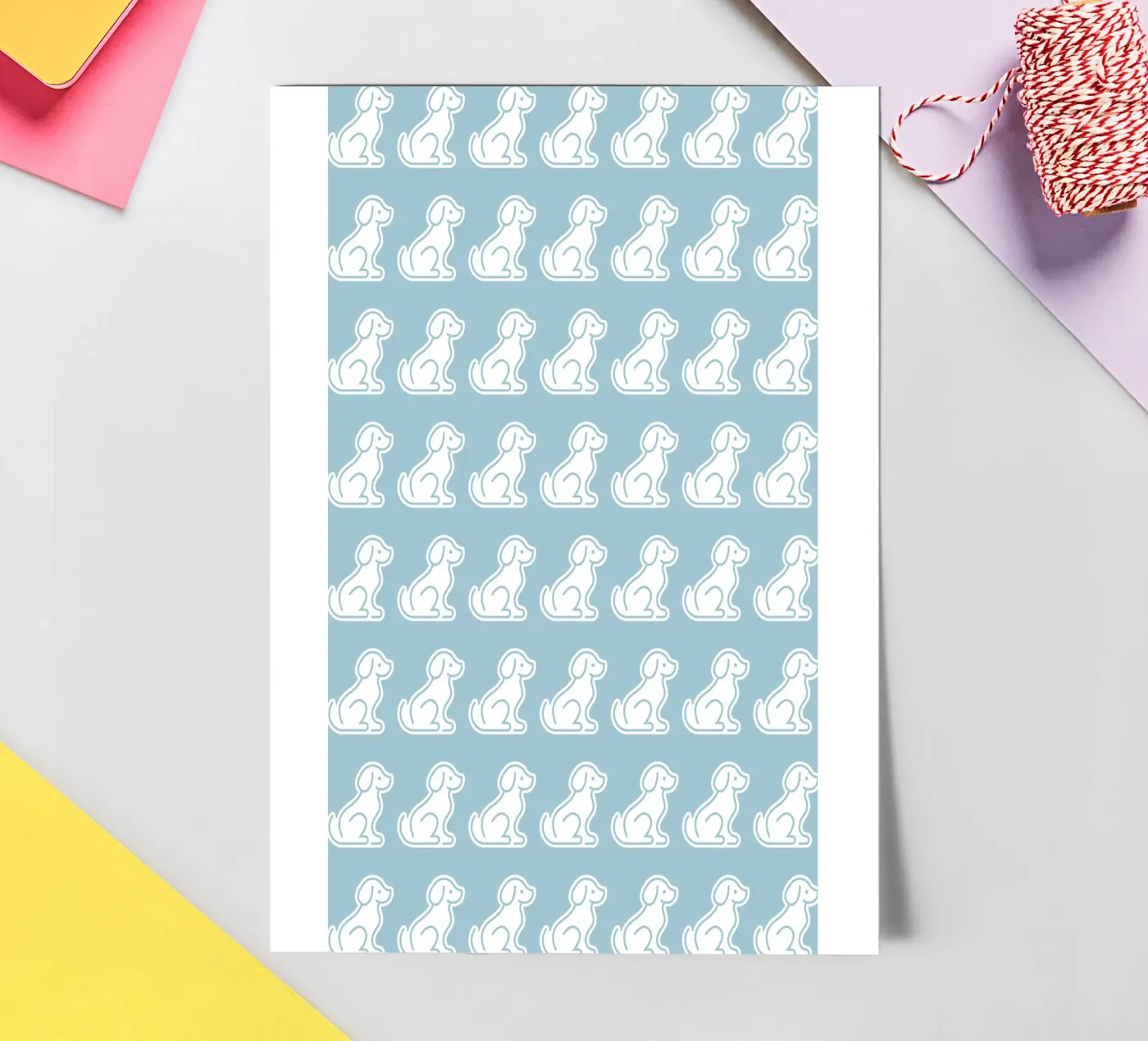 Dog Blue Pattern #2 sticker sheet by kathrinmay