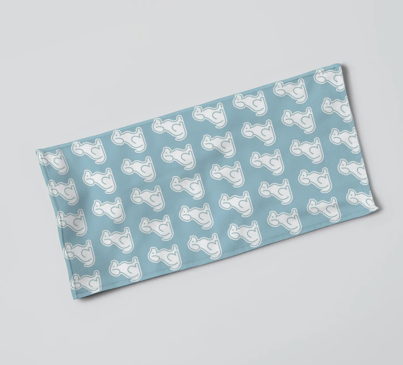 Dog Blue Pattern #2 towel by kathrinmay