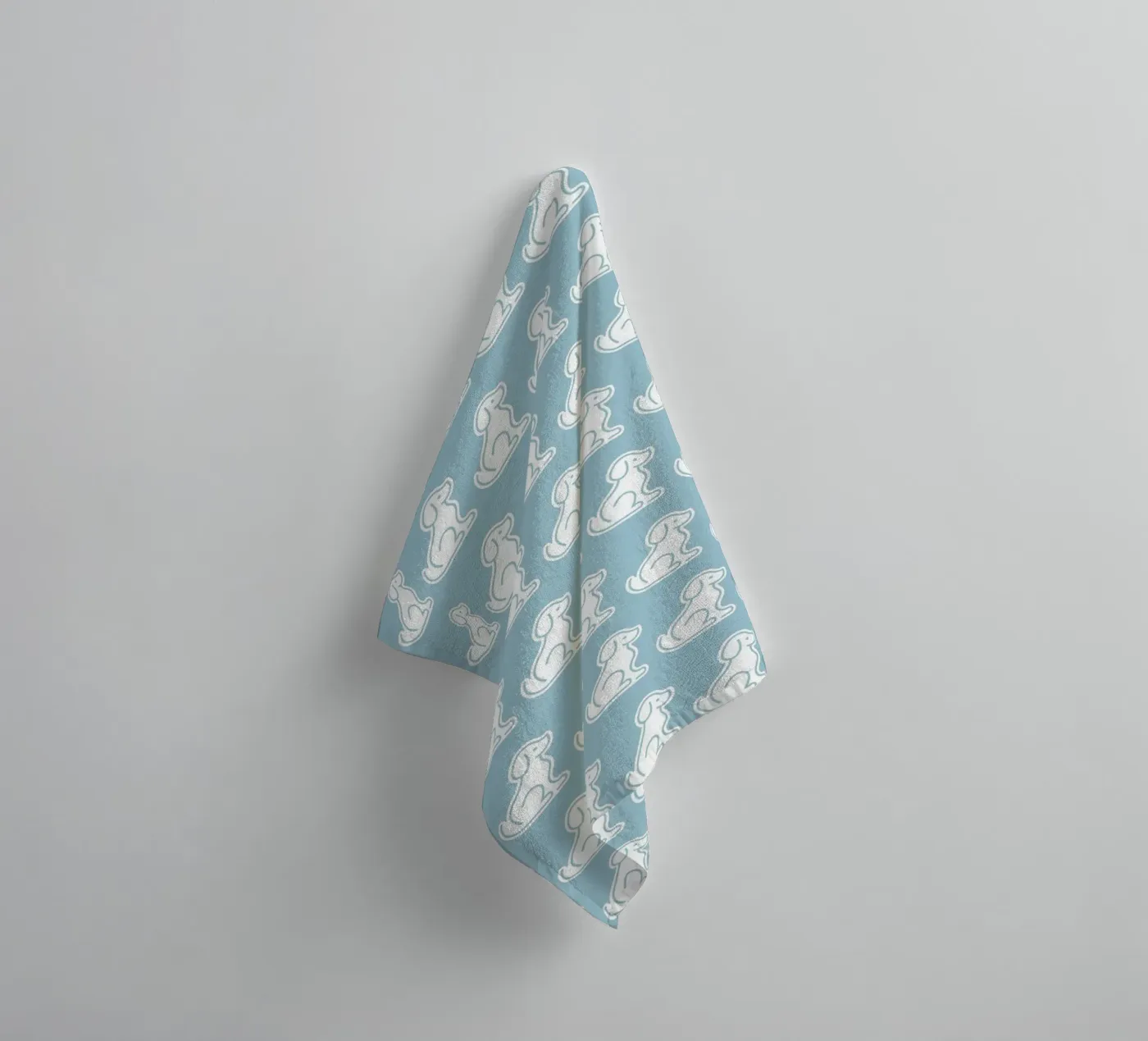 Dog Blue Pattern #2 towel by kathrinmay