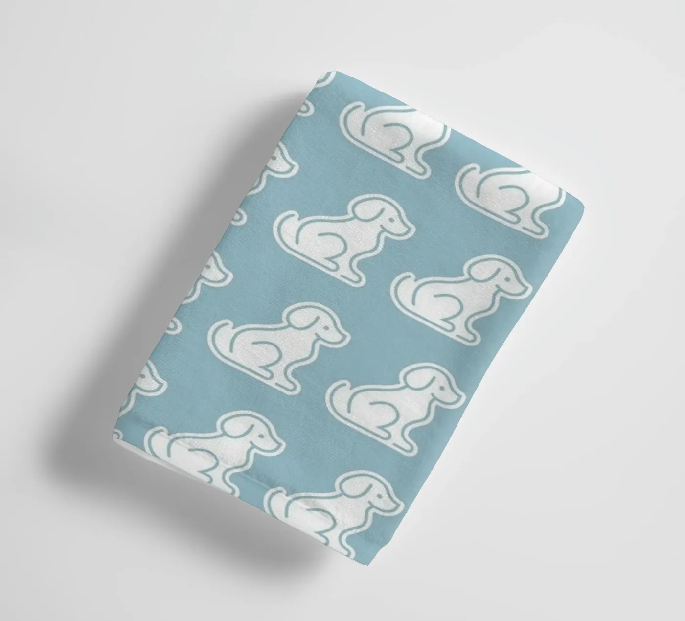 Dog Blue Pattern #2 towel by kathrinmay