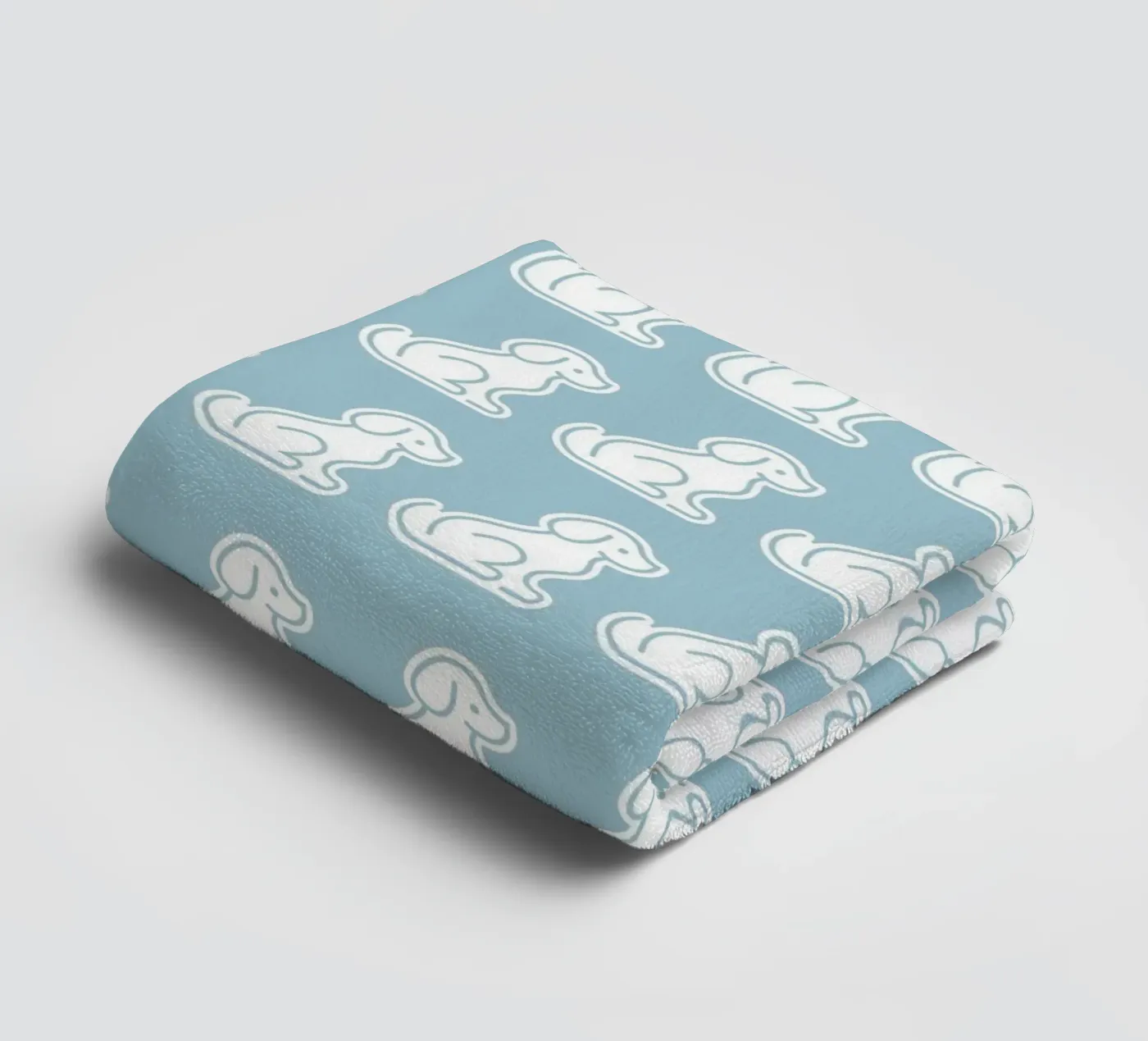 Dog Blue Pattern #2 towel by kathrinmay
