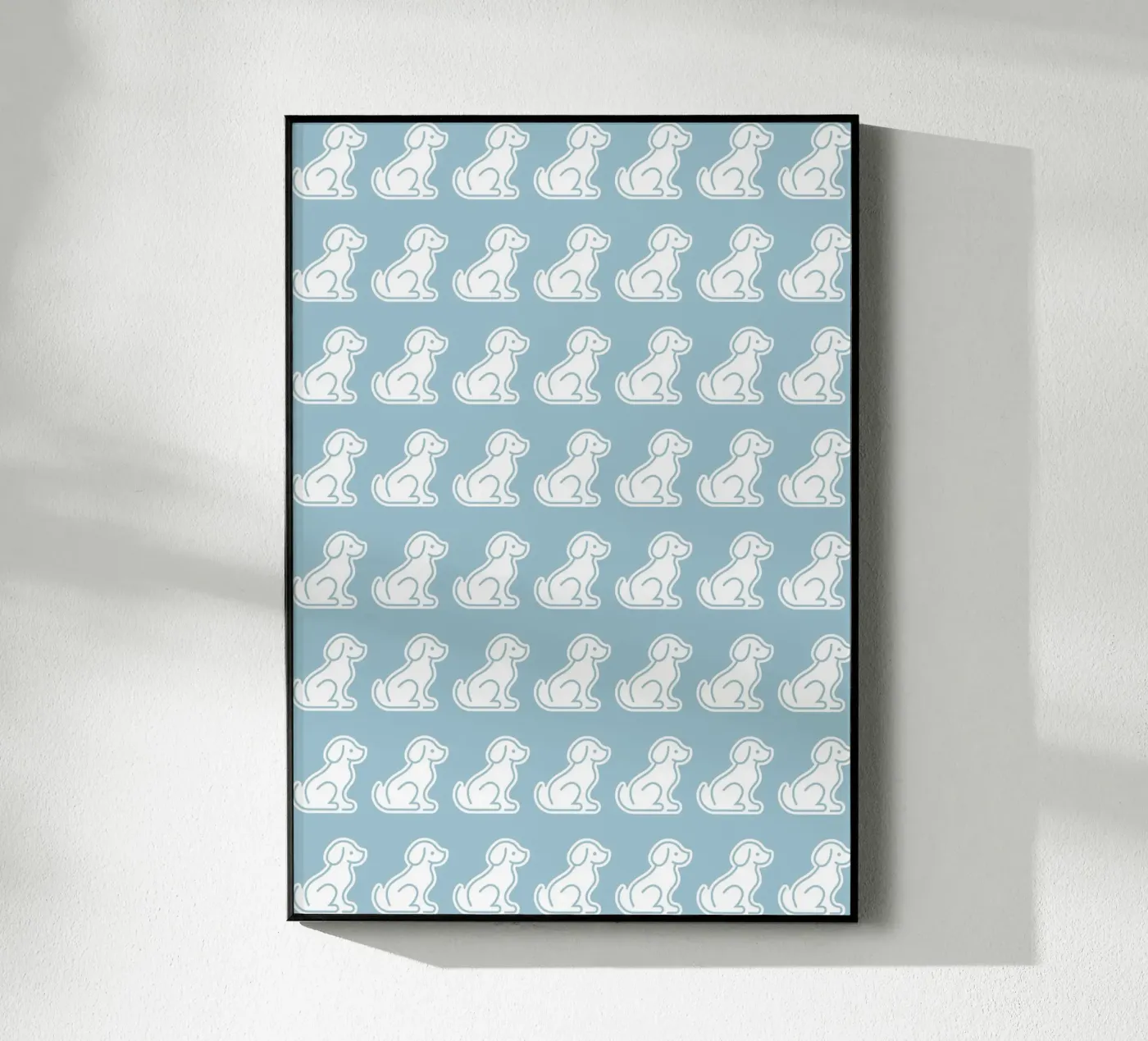Dog Blue Pattern #2 plexiglas de kathrinmay