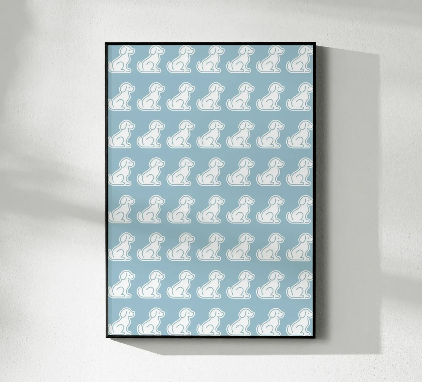 Dog Blue Pattern #2 Acryl-Glas von kathrinmay