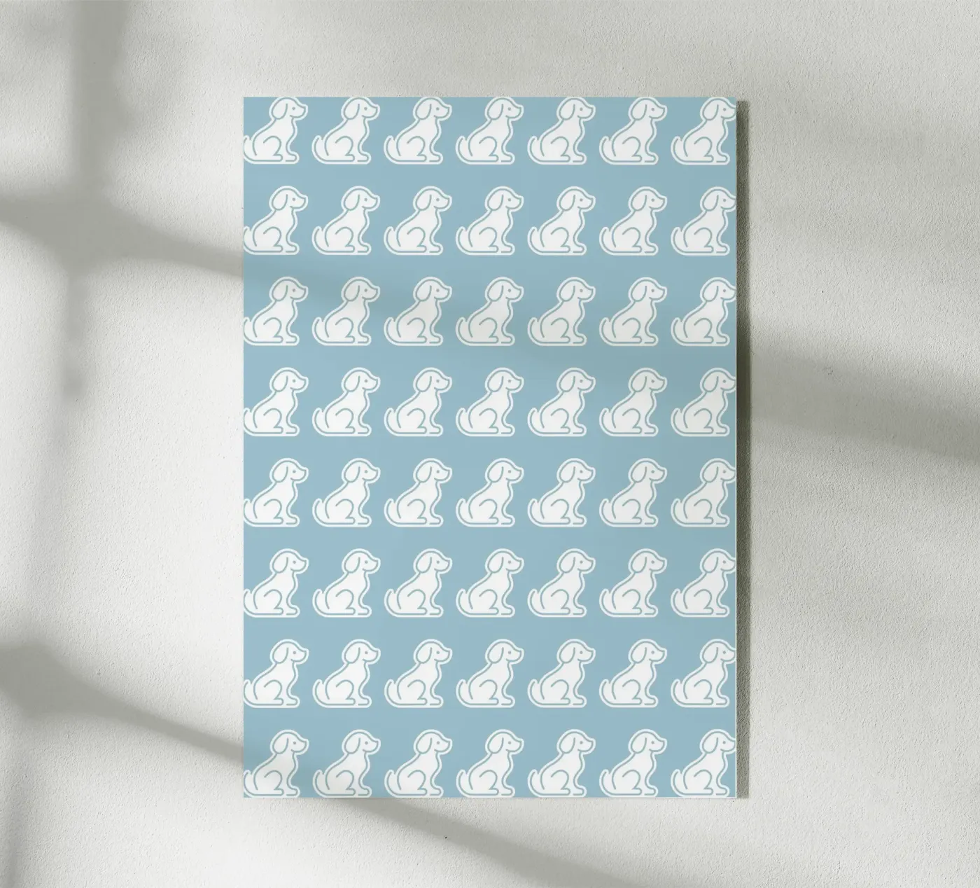 Dog Blue Pattern #2 Acryl-Glas von kathrinmay