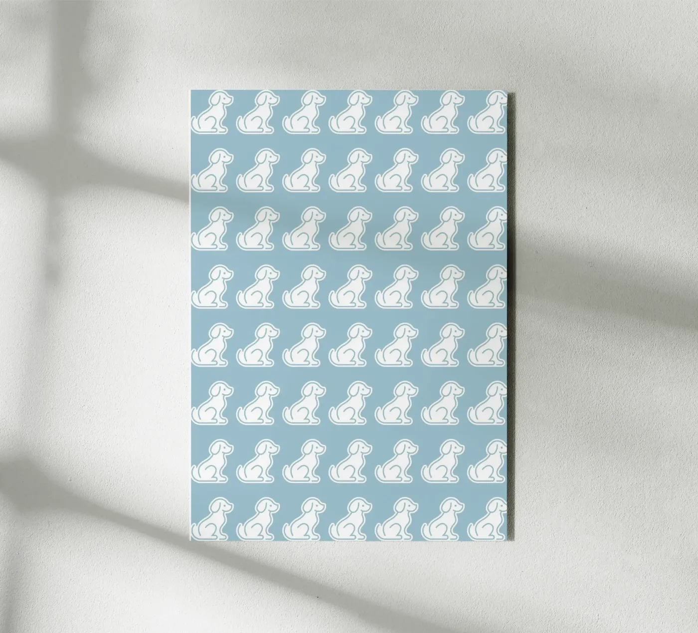 Dog Blue Pattern #2 forex plate by kathrinmay