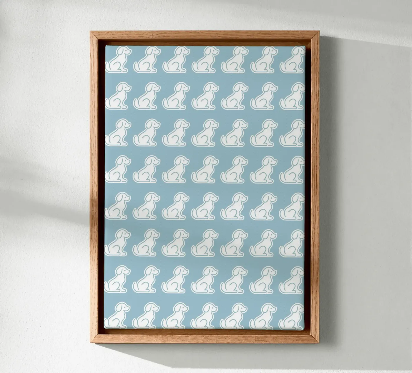 Dog Blue Pattern #2 canvas van kathrinmay