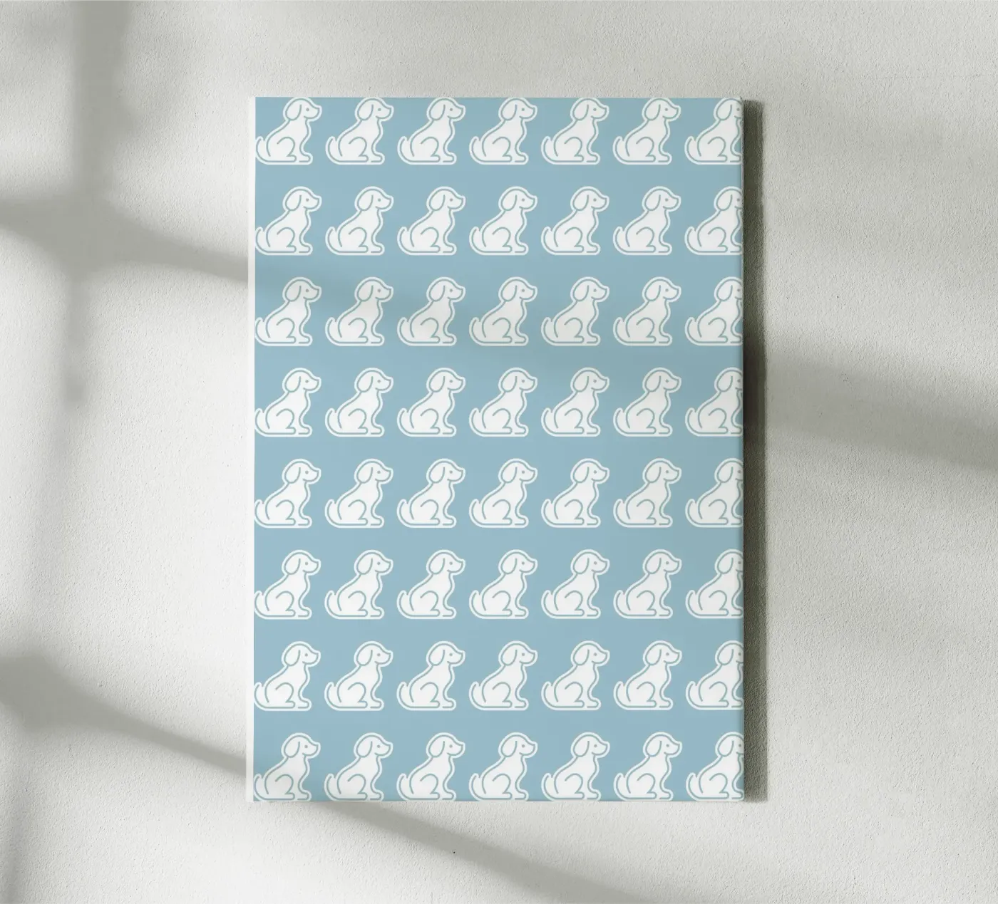 Dog Blue Pattern #2 canvas van kathrinmay