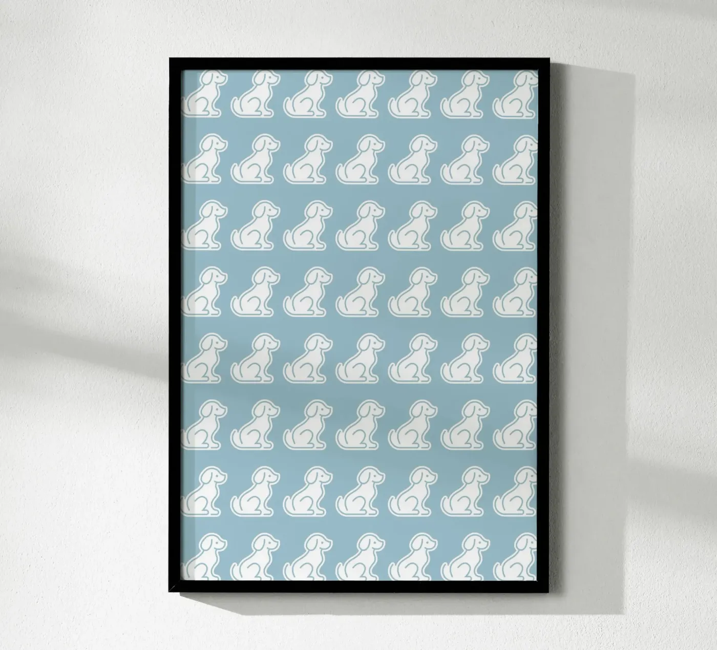 Dog Blue Pattern #2 poster da kathrinmay