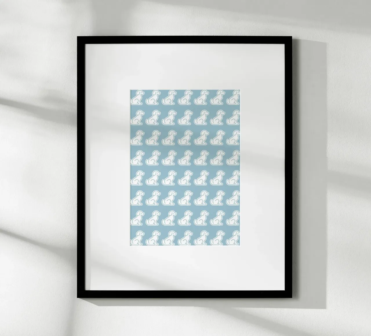Dog Blue Pattern #2 Poster von kathrinmay