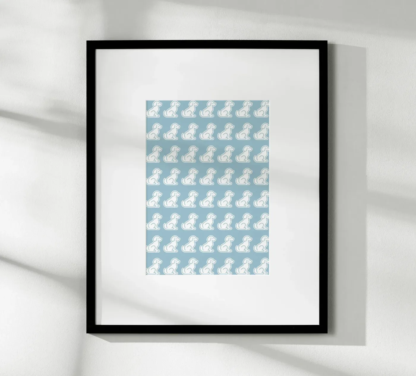 Dog Blue Pattern #2 poster by kathrinmay
