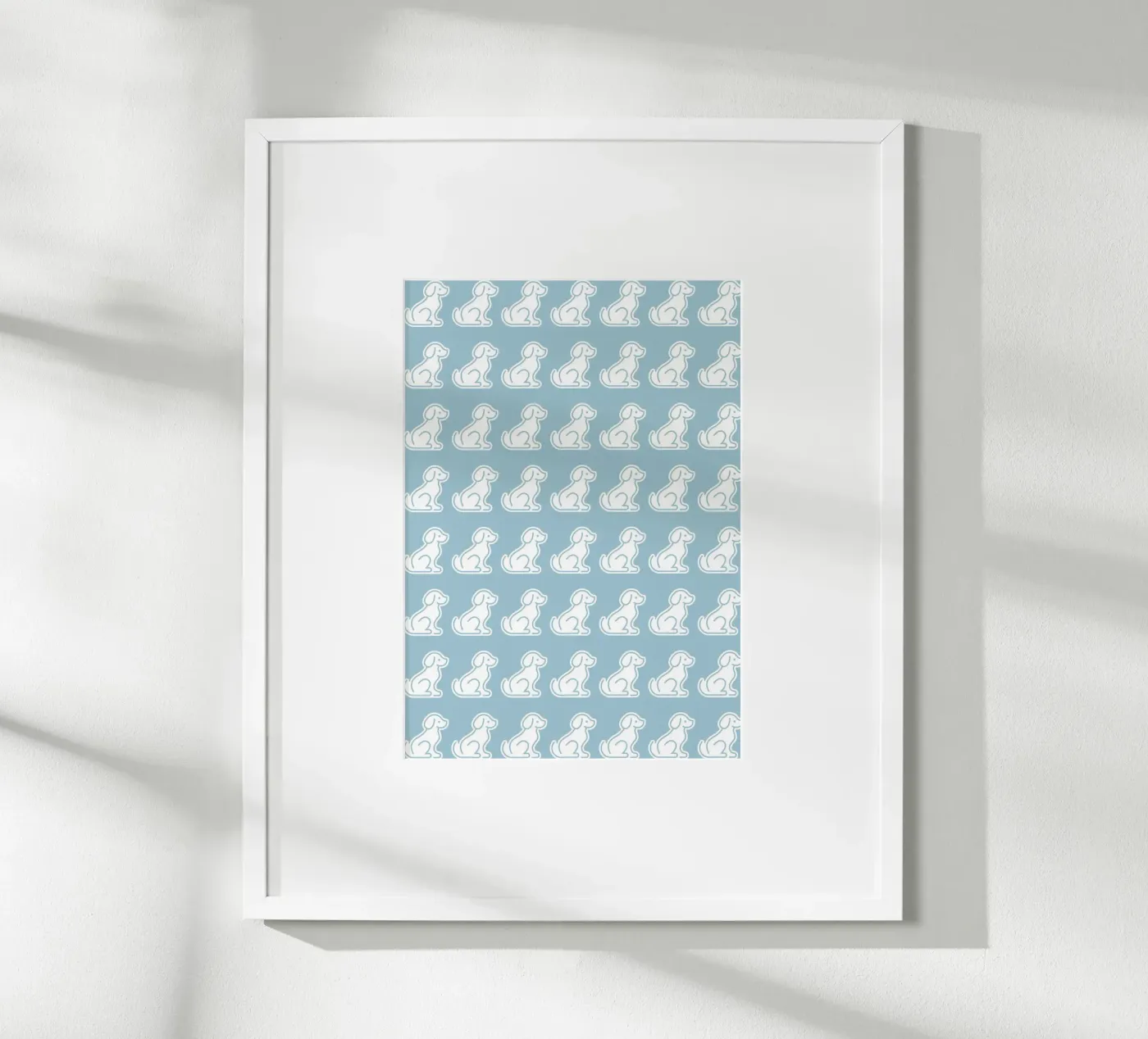 Dog Blue Pattern #2 poster by kathrinmay