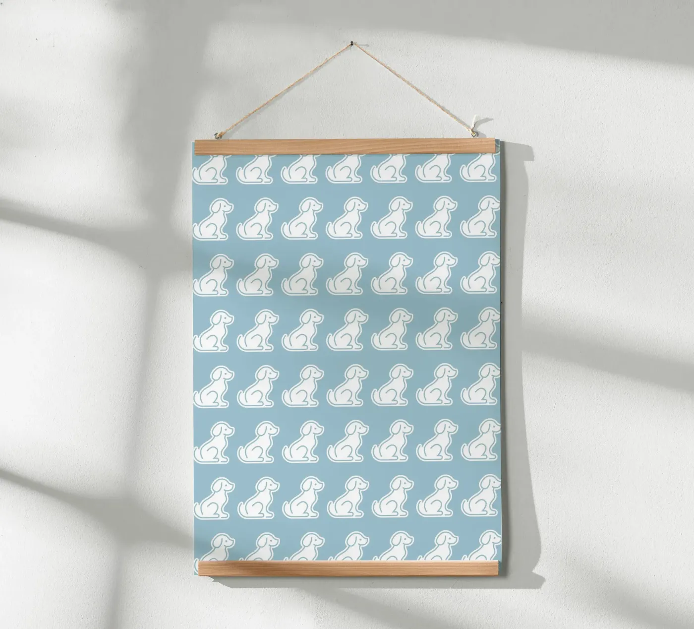 Dog Blue Pattern #2 poster by kathrinmay