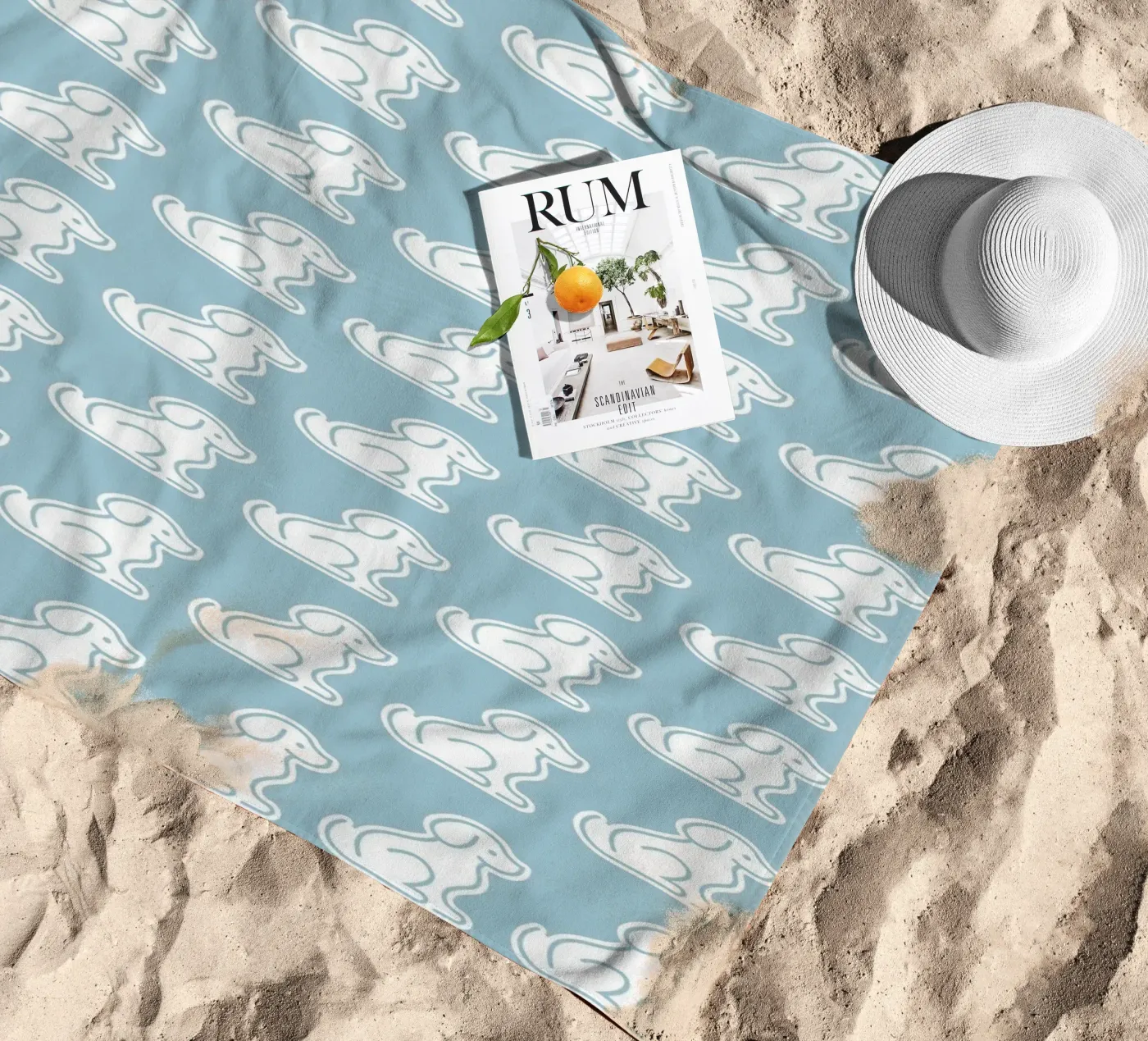 Dog Blue Pattern #2 telo mare da kathrinmay