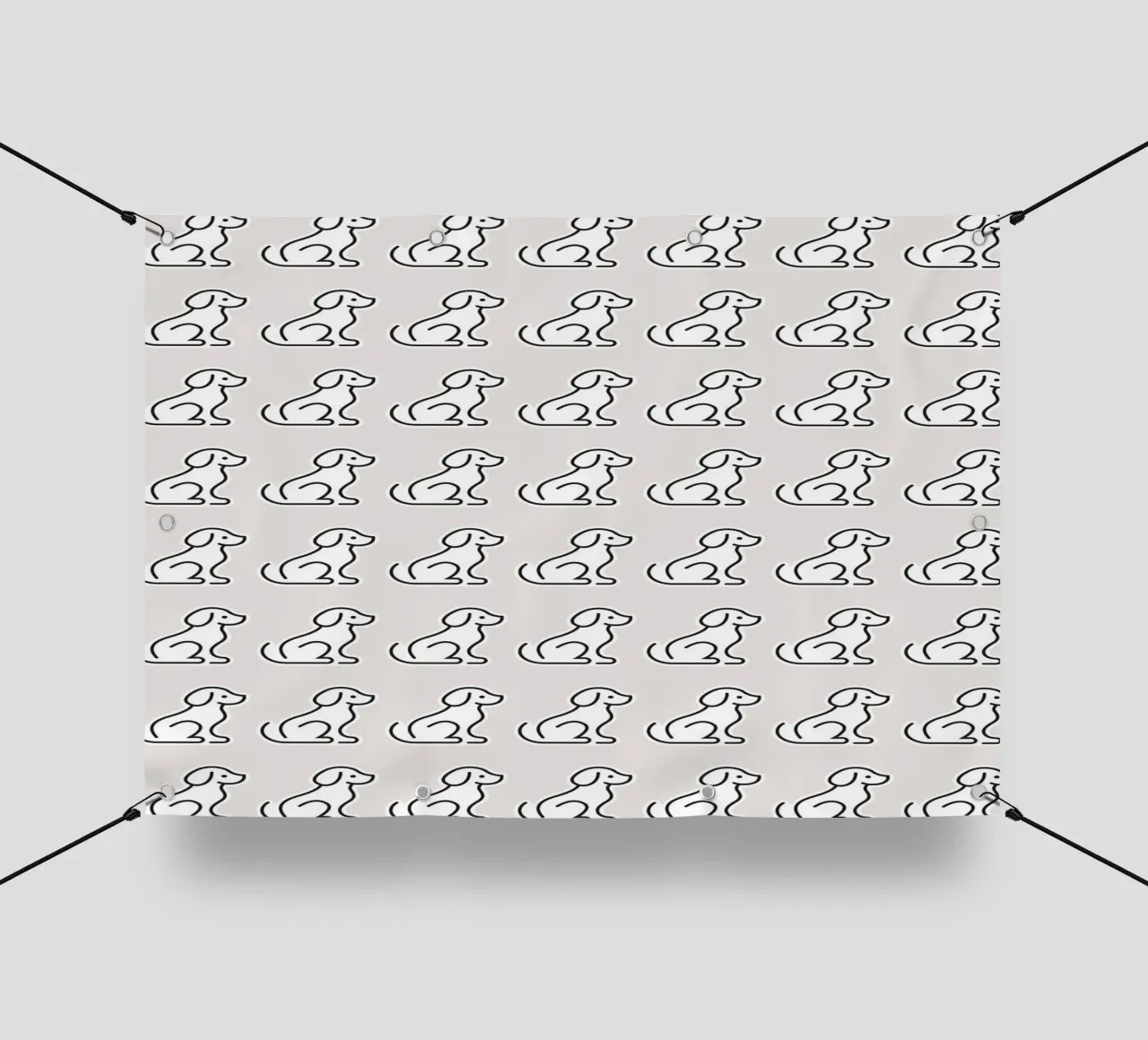 Dog Grey Pattern #2 telo in pvc da kathrinmay