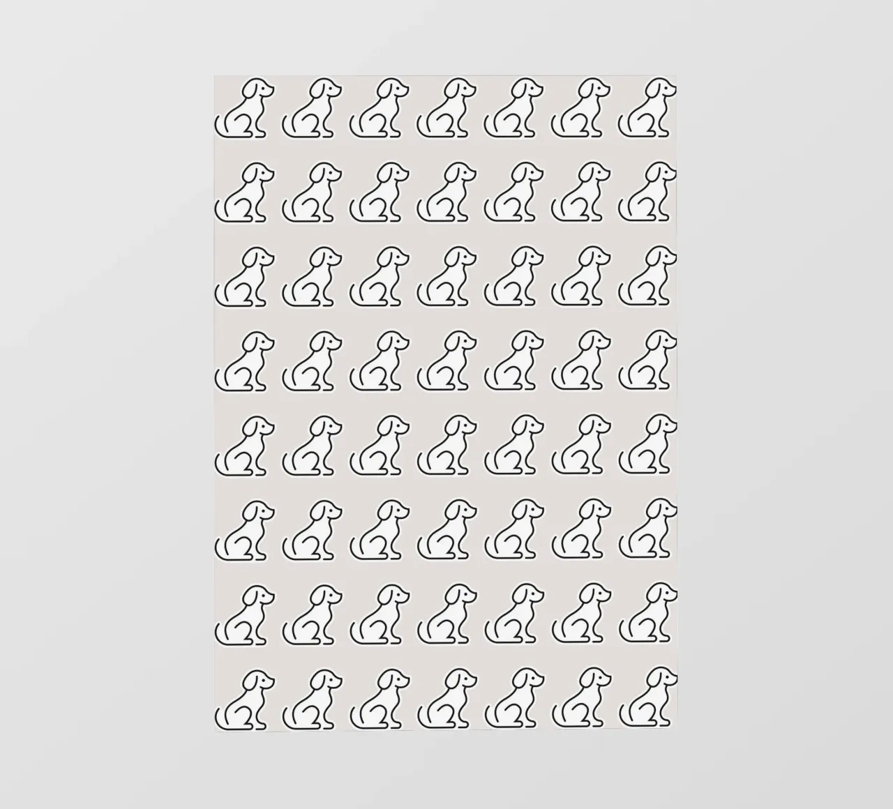 Dog Grey Pattern #2 telo in pvc da kathrinmay