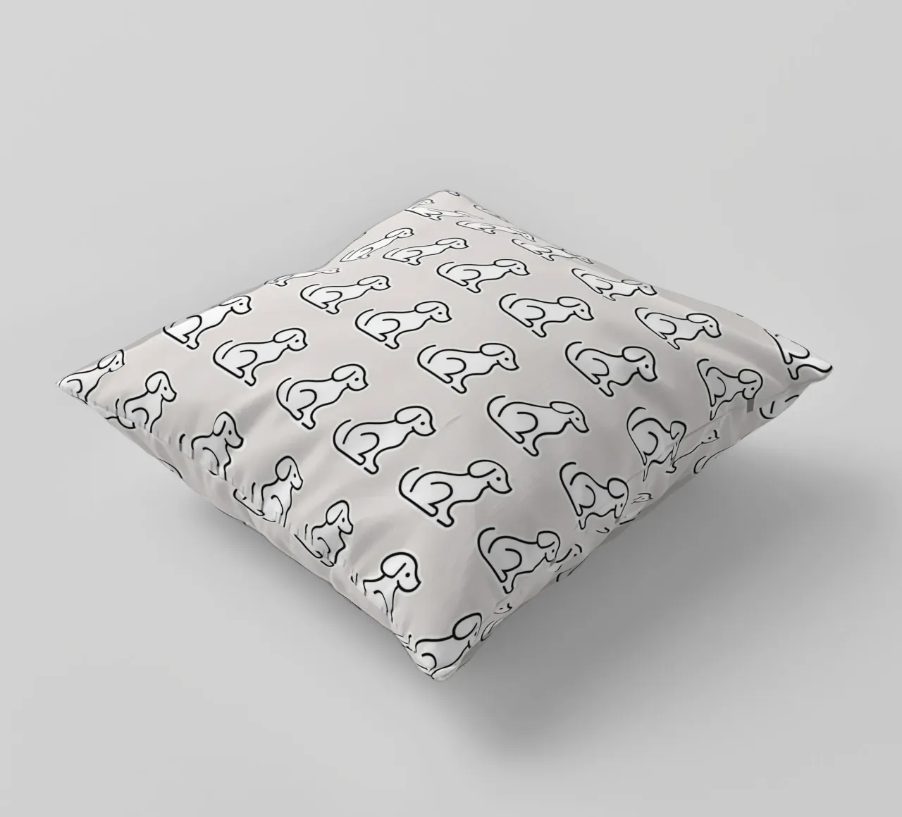 Dog Grey Pattern #2 cuscino da kathrinmay