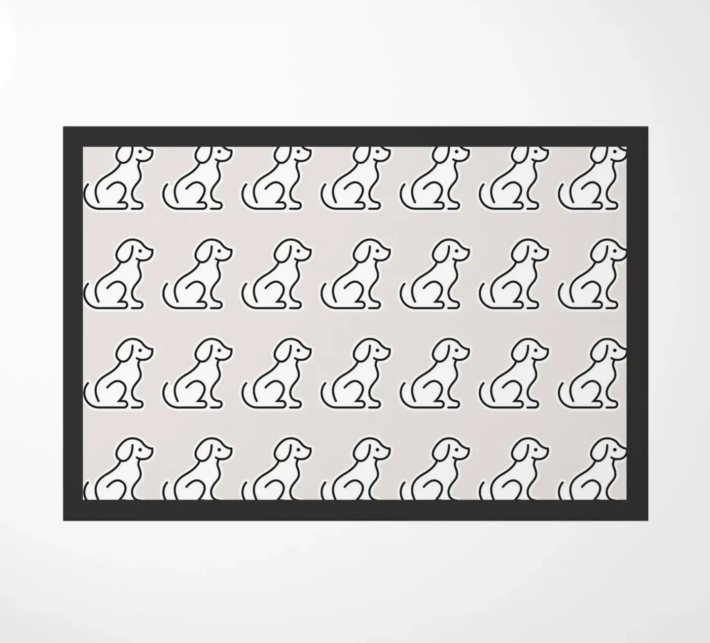 Dog Grey Pattern #2 doormat by kathrinmay