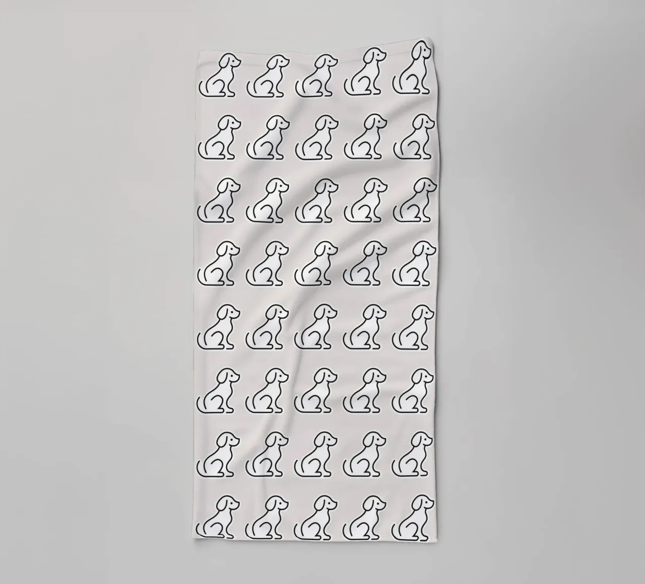 Dog Grey Pattern #2 asciugamano da bagno da kathrinmay