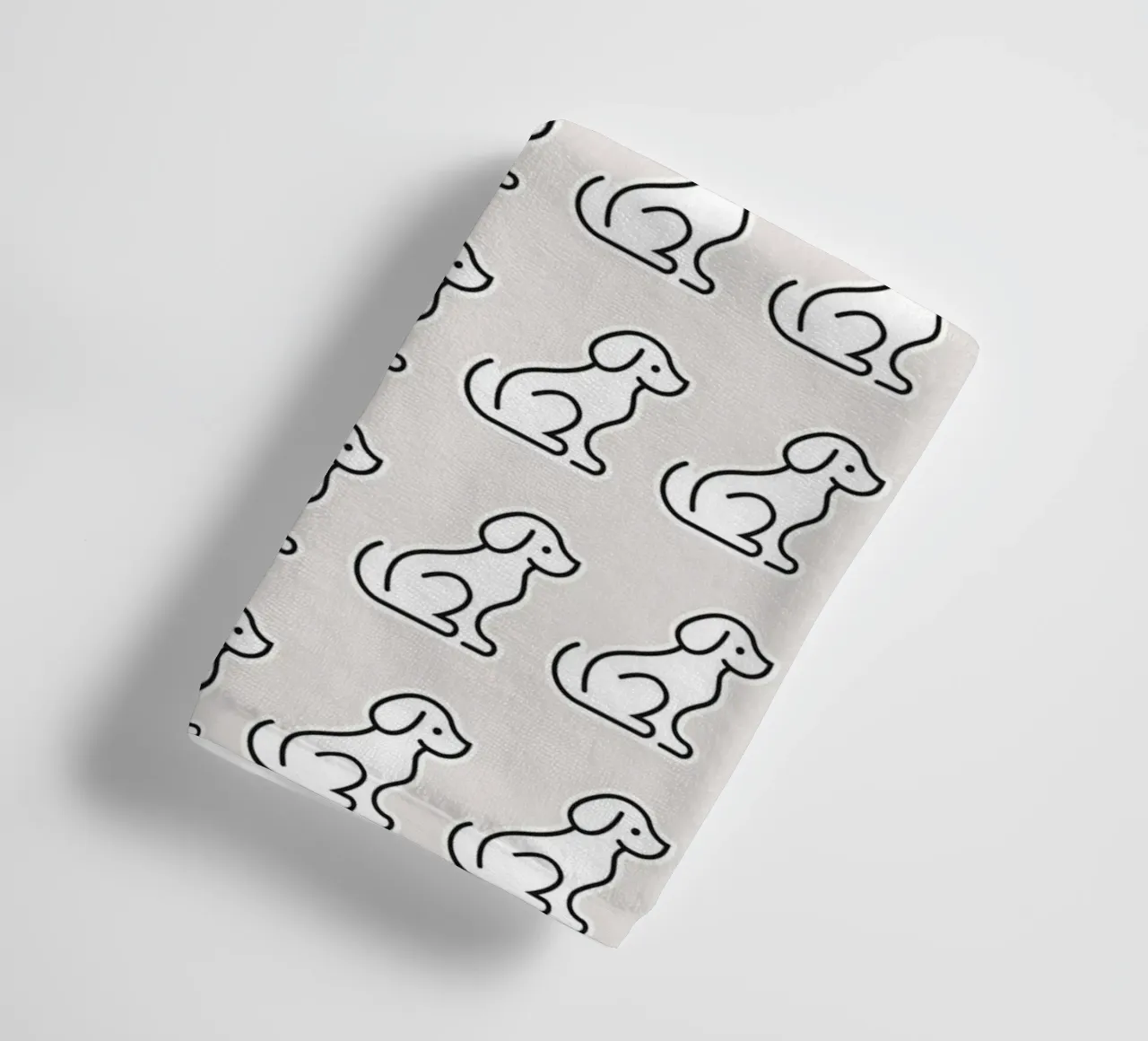 Dog Grey Pattern #2 asciugamano da bagno da kathrinmay