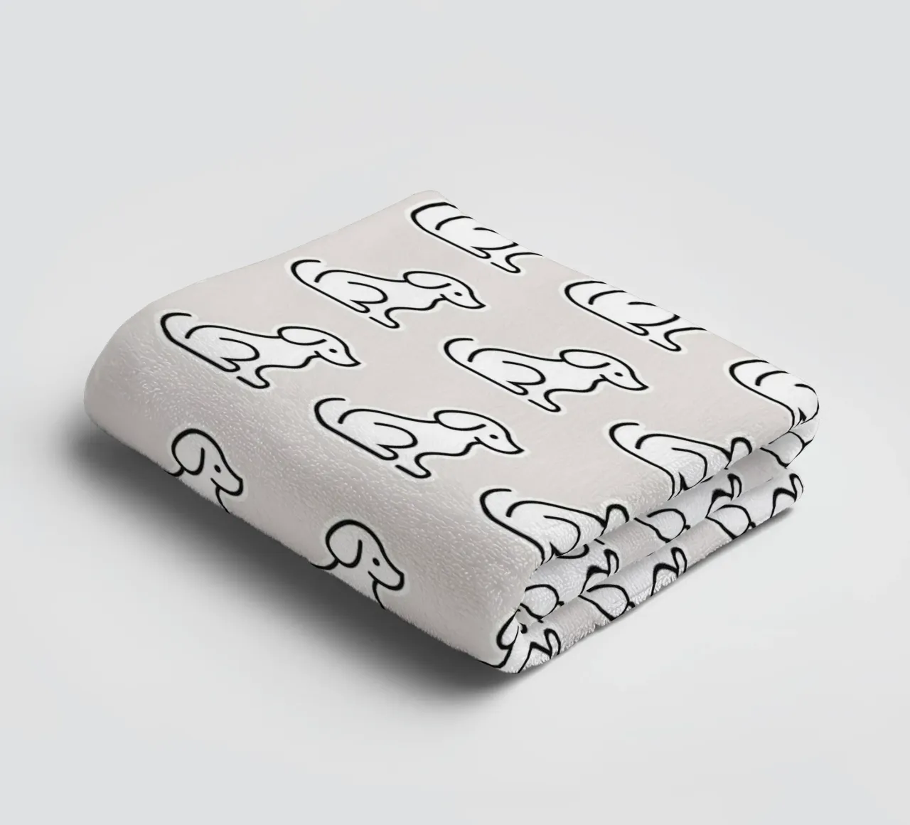 Dog Grey Pattern #2 asciugamano da bagno da kathrinmay
