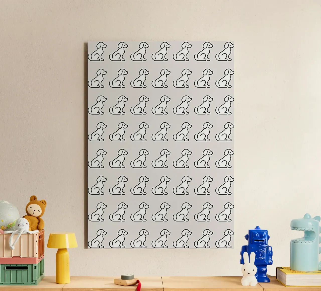 Dog Grey Pattern #2 alluminio dibond da kathrinmay