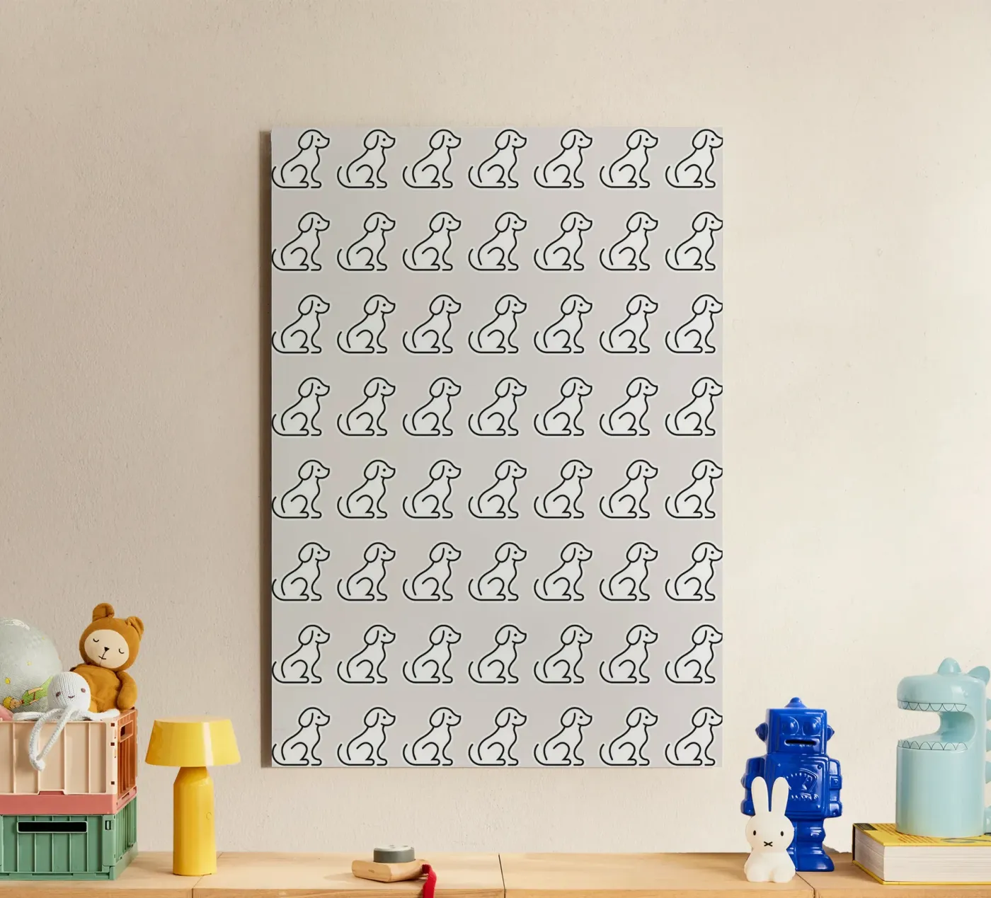 Dog Grey Pattern #2 pannello forex da kathrinmay