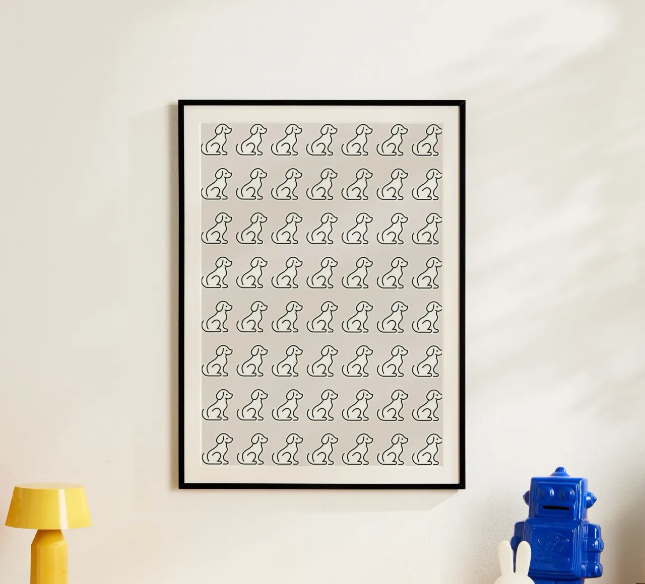 Dog Grey Pattern #2 carta hahnemühle da kathrinmay