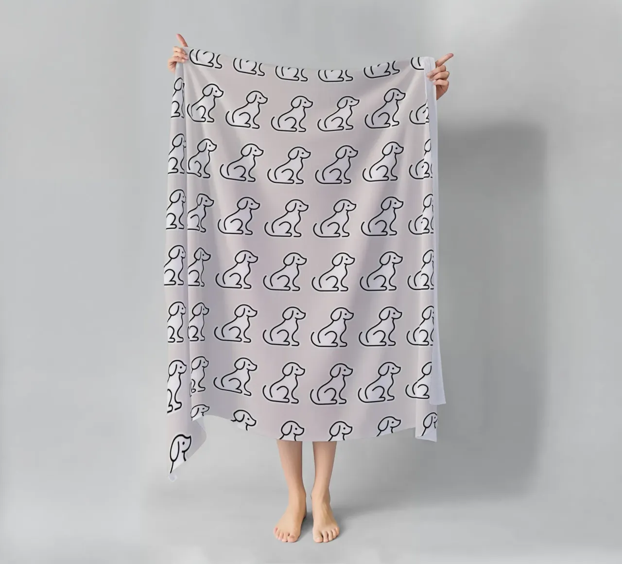 Dog Grey Pattern #2 telo mare da kathrinmay