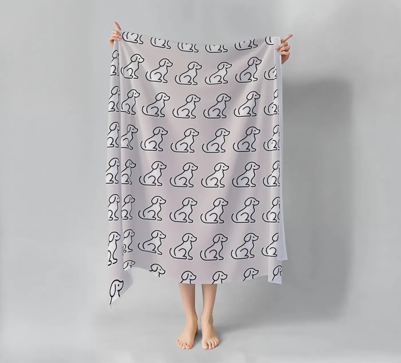 Dog Grey Pattern #2 Strandtuch von kathrinmay