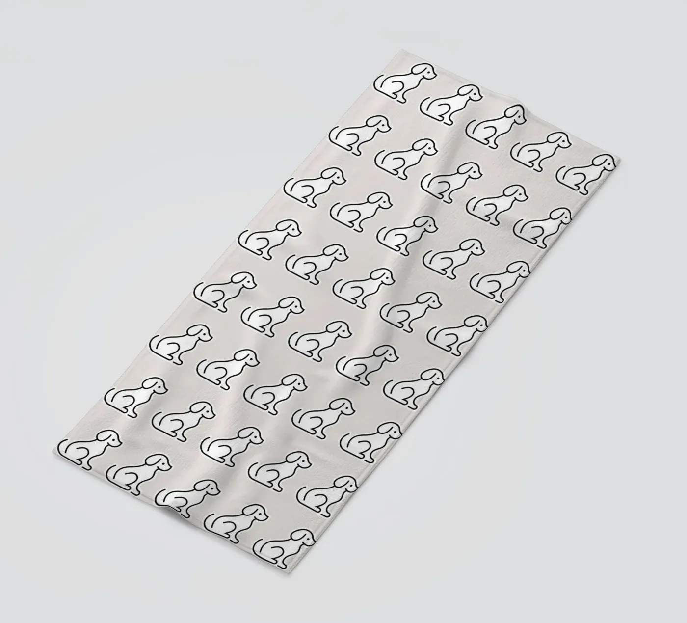 Dog Grey Pattern #2 Strandtuch von kathrinmay